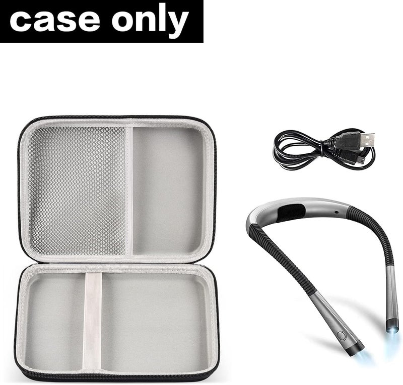 GWCASE Case Compatible with Glocusent/for Vekkia/for LITOM/for LEDGLE/for TAKKUI LED Neck Reading Light Book Light for Reading in Bed. Storage Carrying Holder Fits for USB Cable (Box Only)-Black - Image 2